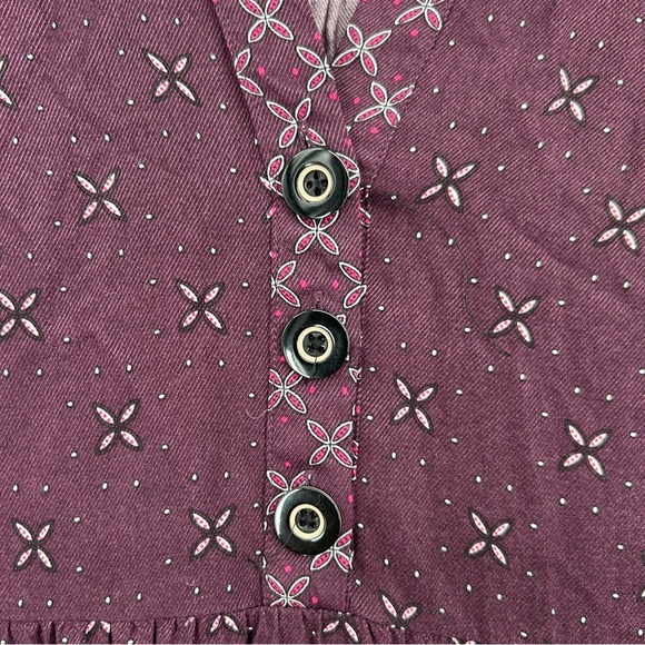 Maeve Anthropologie Gillian Abstract V Neck Dress Size Small - Picture 5 of 9